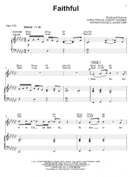 page one of Faithful (Piano, Vocal & Guitar Chords (Right-Hand Melody))