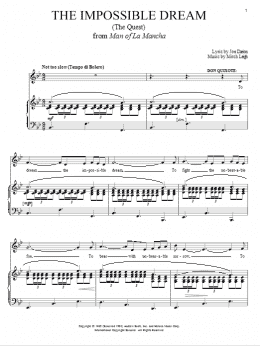 page one of The Impossible Dream (The Quest) (Piano & Vocal)