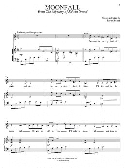 page one of Moonfall (from The Mystery Of Edwin Drood) (Piano & Vocal)