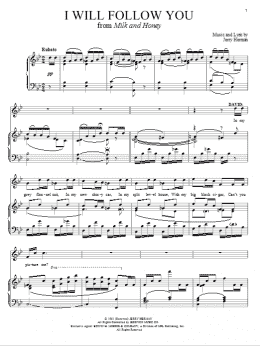 page one of I Will Follow You (Piano & Vocal)