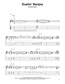 page one of Duelin' Banjos (Guitar Tab (Single Guitar))