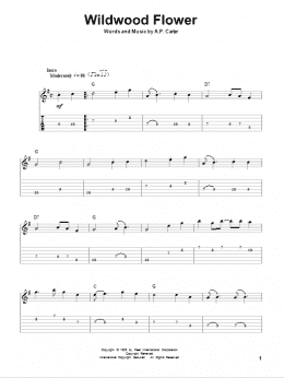 page one of Wildwood Flower (Guitar Tab (Single Guitar))