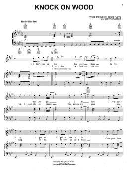 page one of Knock On Wood (Piano, Vocal & Guitar Chords (Right-Hand Melody))