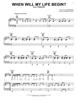 page one of When Will My Life Begin? (from Tangled) (Piano, Vocal & Guitar Chords (Right-Hand Melody))