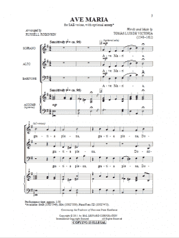 page one of Ave Maria (SAB Choir)