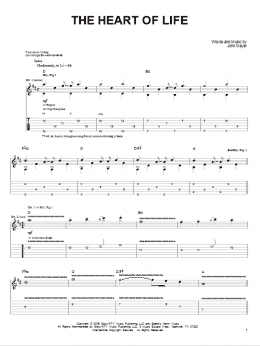 page one of The Heart Of Life (Easy Guitar)