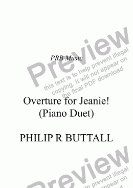 page one of Overture for Jeanie!