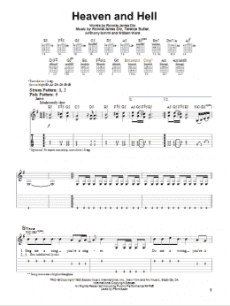 page one of Heaven And Hell (Easy Guitar Tab)