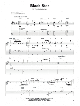 page one of Black Star (Guitar Tab (Single Guitar))