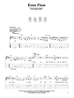 page one of Even Flow (Easy Guitar Tab)