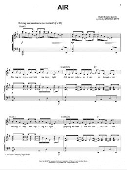 page one of Air (Piano & Vocal)