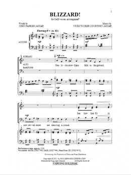 page one of Blizzard (SAB Choir)