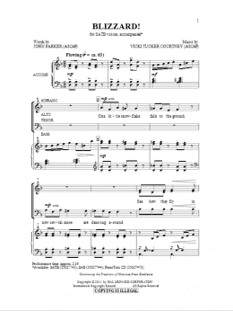 page one of Blizzard (SATB Choir)