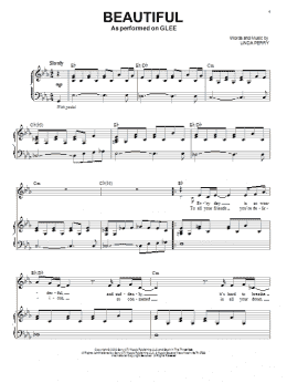 page one of Beautiful (Piano & Vocal)