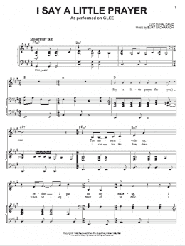 page one of I Say A Little Prayer (Piano & Vocal)