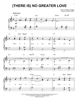 page one of There Is No Greater Love (Easy Piano)