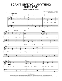 page one of I Can't Give You Anything But Love (Easy Piano)