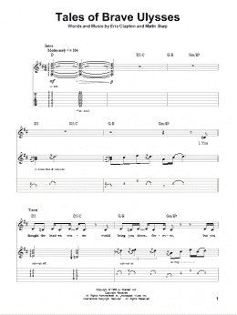 page one of Tales Of Brave Ulysses (Guitar Tab (Single Guitar))