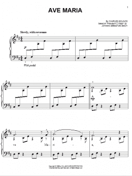 page one of Ave Maria (Easy Piano)