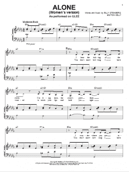 page one of Alone (Piano & Vocal)