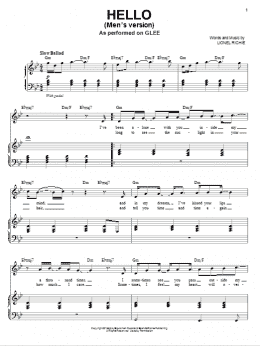 page one of Hello (Piano & Vocal)