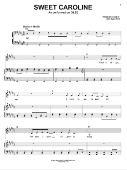 page one of Sweet Caroline (Piano & Vocal)