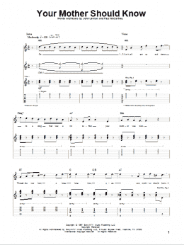 page one of Your Mother Should Know (Guitar Tab)