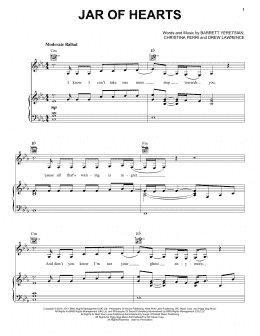 page one of Jar Of Hearts (Piano, Vocal & Guitar Chords (Right-Hand Melody))