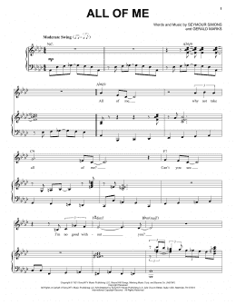 page one of All Of Me (Piano & Vocal)