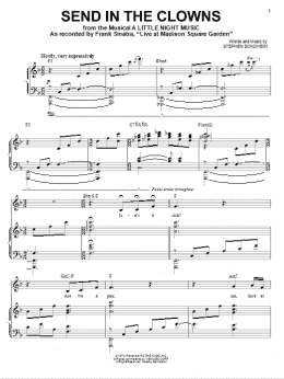 page one of Send In The Clowns (Piano & Vocal)