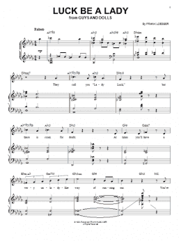 page one of Luck Be A Lady (Piano & Vocal)