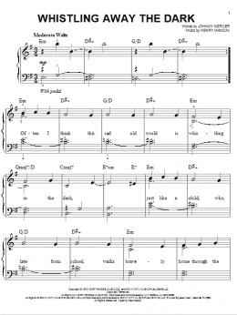 page one of Whistling Away The Dark (Easy Piano)