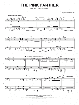 page one of The Pink Panther (Piano Solo)