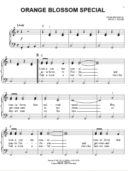 page one of Orange Blossom Special (Easy Piano)