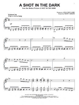 page one of A Shot In The Dark (Piano Solo)