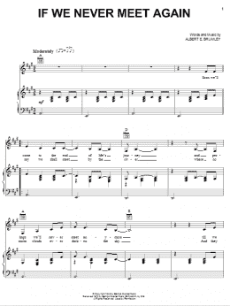 page one of If We Never Meet Again (Piano, Vocal & Guitar Chords (Right-Hand Melody))