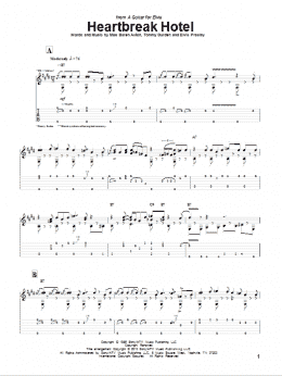 page one of Heartbreak Hotel (Guitar Tab)