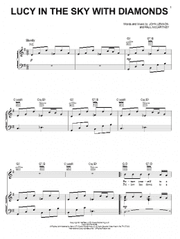 page one of Lucy In The Sky With Diamonds (Piano, Vocal & Guitar Chords (Right-Hand Melody))