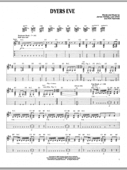 Dyers Eve (Bass Guitar Tab) - Print Sheet Music Now