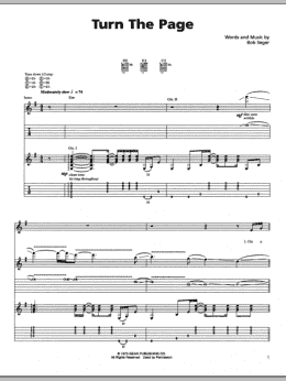 page one of Turn The Page (Guitar Tab)