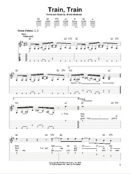 page one of Train, Train (Easy Guitar Tab)