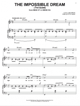 page one of The Impossible Dream (The Quest) (Piano & Vocal)