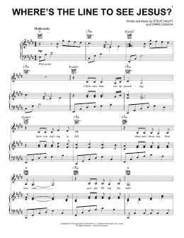 page one of Where's The Line To See Jesus? (Piano, Vocal & Guitar Chords (Right-Hand Melody))