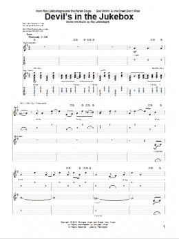 page one of Devil's In The Jukebox (Guitar Tab)