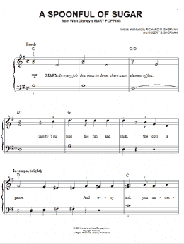 page one of A Spoonful Of Sugar (from Mary Poppins) (Easy Piano)