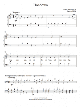 page one of Hoedown (Educational Piano)