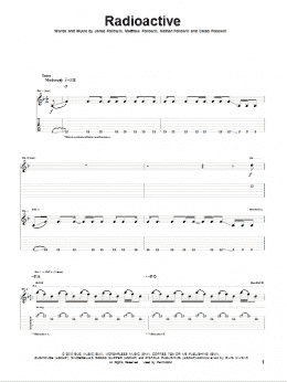 page one of Radioactive (Guitar Tab)