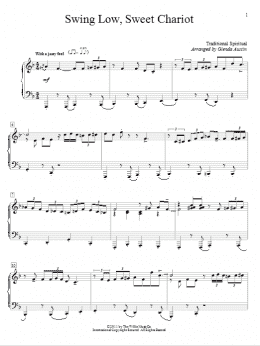 page one of Swing Low, Sweet Chariot (Educational Piano)