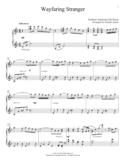 page one of Wayfaring Stranger (Educational Piano)