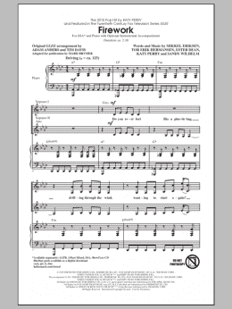 page one of Firework (SSA Choir)